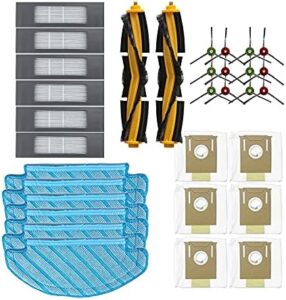 ECOVACS DEEBOT OZMO T8 AIVI Vacuum Cleaner Accessories including Main Side Brush, Dust Bag, Hepa Filter, and Mop Pro Cloth
