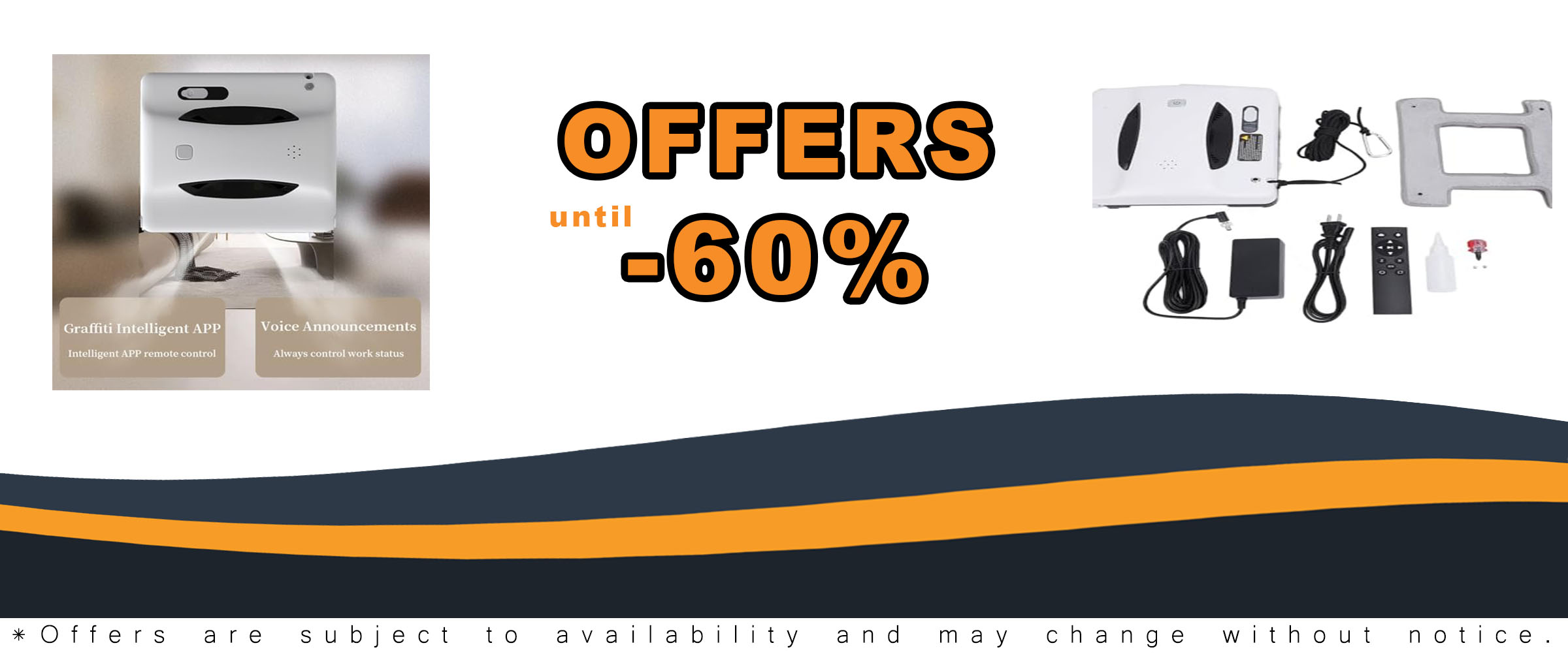 AYNEFY Window Cleaning Robot with high accuracy sensor and powerful 2800pa suction for professional cleaning