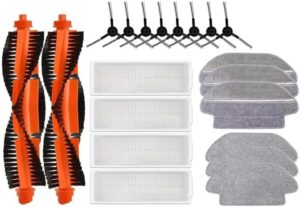 Hepa filter for Xiaomi Mijia Mi Robot Vacuum-Mop Pro with mop cloths, side brush, and main brush for improved cleaning efficiency
