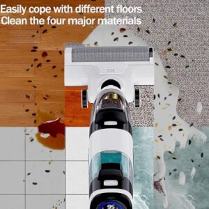 Cordless Vacuum Cleaner 2-in-1 Floor Washer and Vacuum Cleaner with Self Cleaning Function