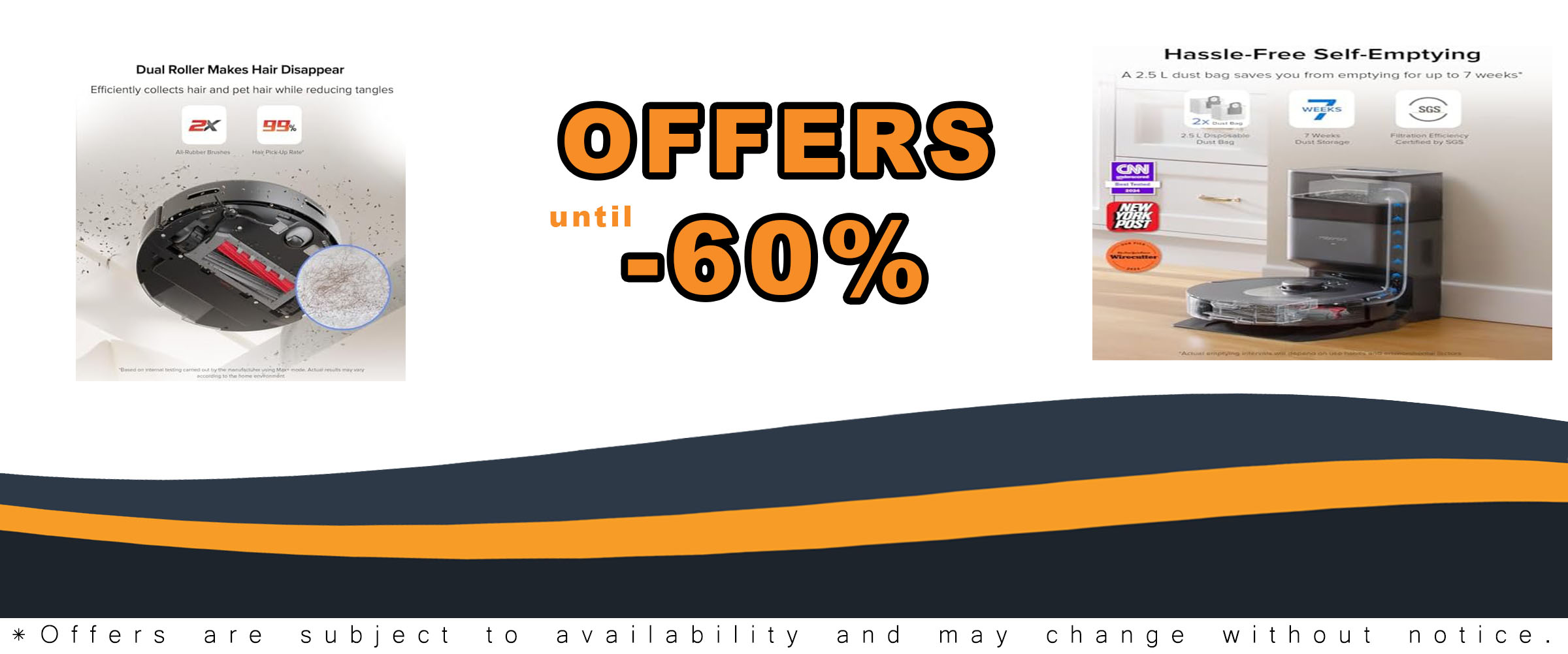Roborock Q5 Max+ robot vacuum with self-emptying dock and powerful suction