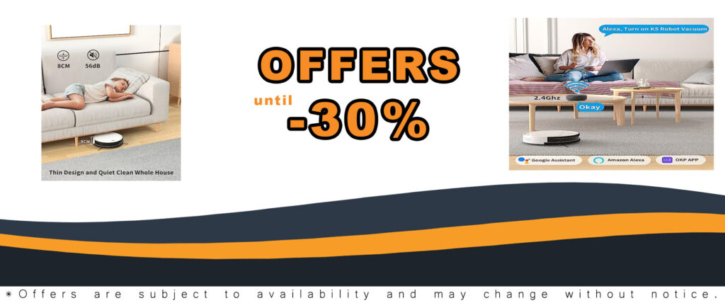 K5 Robot Vacuum Cleaner on hard floor, ideal for pet hair and carpets