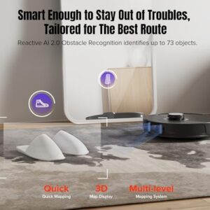Roborock S8 MaxV Ultra Robot Vacuum & Sonic Mop in black, showcasing advanced features like 10000 Pa suction and sonic mopping technology