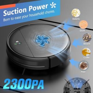 MAMNV Robot Vacuum and Mop Combo - A sleek 2-in-1 robot vacuum and mop ideal for pet hair and hard floors  