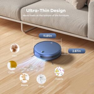 ZCWA Robot Vacuum and Mop Combo, ideal for pet hair and hard floors, in action