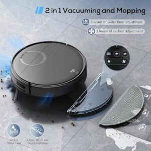 Robot Vacuum and Mop Combo - 2-in-1 Cleaning Device with Wi-Fi Control and Self-Charging