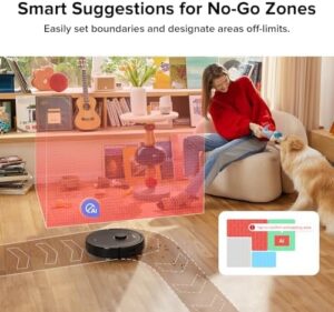 Roborock Q5 Pro Robot Vacuum and Mop Combo on a wooden floor, showcasing its advanced cleaning capabilities.