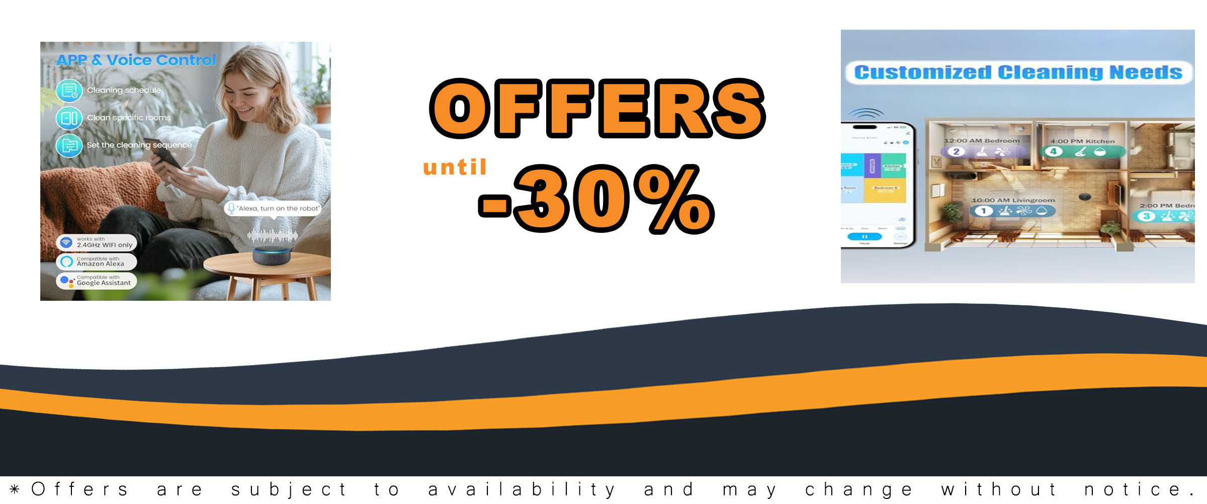 Robot Vacuum and Mop Combo, Self-Emptying, Wi-Fi, Pet-Friendly, Hard Floors, Carpet  