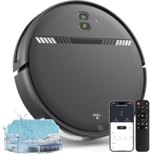 Robot Vacuum and Mop Combo, WiFi App Voice Control for Pet Hair and Carpets
