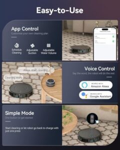 Robot Vacuum and Mop Combo with LiDAR Navigation and 9000Pa Suction