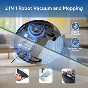 Robot Vacuum and Mop Combo with powerful suction, zigzag cleaning, and Alexa control