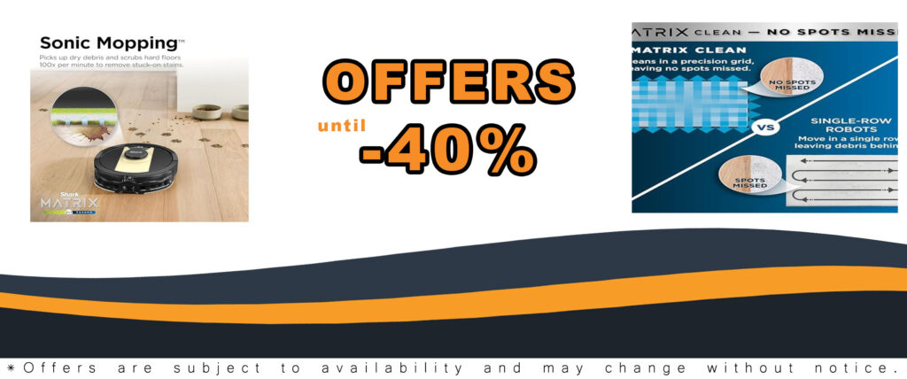 SHARK Shark RV2410WD IQ 2-in-1 Robot Vacuum & Mop on a clean floor, showcasing its sleek black/gold design