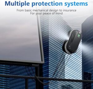 Tosima W5 Window Cleaning Robot in action, cleaning smooth surfaces with dual auto-spray and smart navigation.