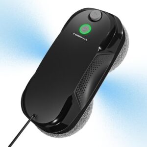 Tosima W5 Window Cleaning Robot in action, cleaning smooth surfaces with dual auto-spray and smart navigation.