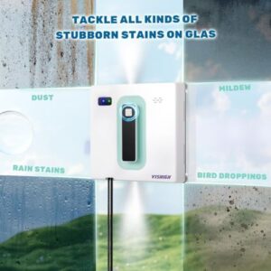 Window Cleaner Robot 6.8cm Ultra-Thin, Intelligent Obstacle Avoidance, Automatic Cleaning for Mirrors, Tile Walls, and Glass
