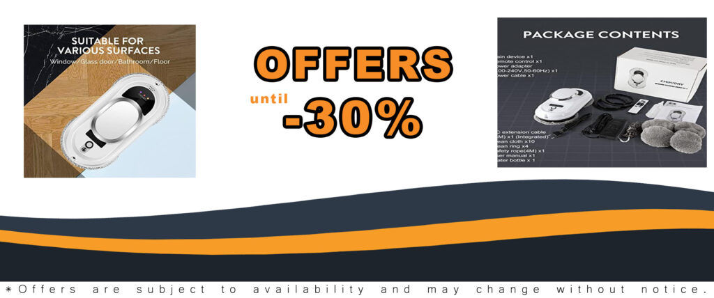 Window Cleaner Robot with 5600Pa Suction for Glass and Tile Cleaning
