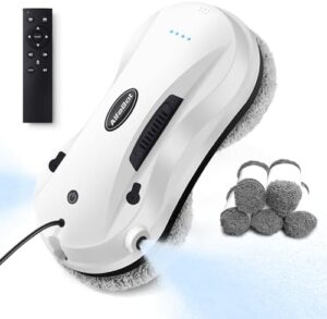AlfaBot X7 Window Cleaning Robot with Dual Water Spray, designed for efficient cleaning of high-rise and interior windows  