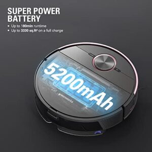 Greenworks GRV-5011 Robot Vacuum Cleaner with Laser Navigation Technology and Slim Design for Efficient Cleaning