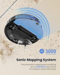 Proscenic X1 Robot Vacuum and Mop with Ultrasonic Wiping, Self-Emptying Dustbin, and Powerful Suction