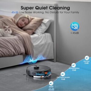 Robot Vacuum and Mop with LiDAR Navigation, 3-in-1 Function, and 4000Pa Suction Power