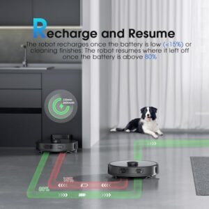 Robot Vacuum and Mop with LiDAR Navigation, 3-in-1 Function, and 4000Pa Suction Power