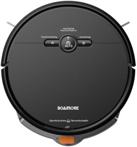 D2 Robot Vacuum Cleaner, slim design, strong suction, ideal for pet hair, app and Alexa control, automatic charging
