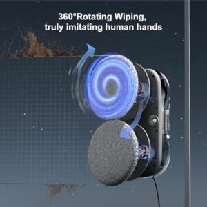 Satuo S9PRO Window Cleaning Robot on a window with dual water spray feature