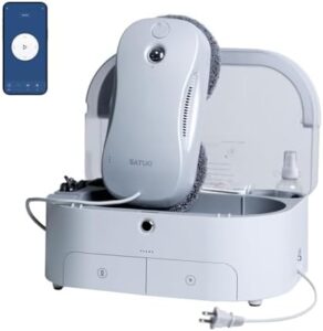 Satuo S9PRO Window Cleaning Robot on a window with dual water spray feature
