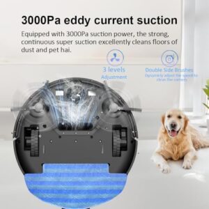 D3 Robot Vacuum and Mop Combo – Powerful Suction and Self-Charging Smart Cleaning Robot for Pet Hair, Carpet, and Hard Floors