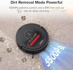 Roborock Q5 Max+ Robot Vacuum with Self-Empty Dock and DuoRoller Brush in black