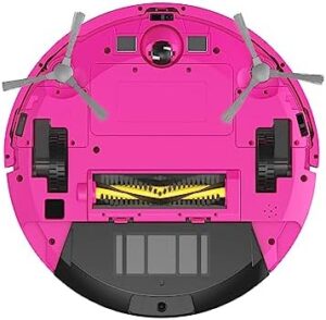 2-in-1 Robot Vacuum Cleaner for Home with Slim Body, Red Color, Self-Charging and Suction Power