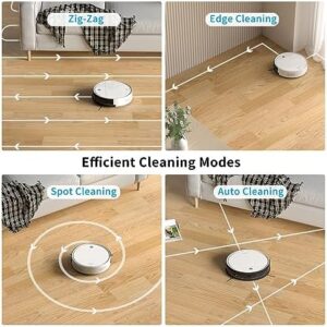 OKP K5 Robot Vacuum Cleaner, No Tangled Hair, Super Thin, Powerful Suction, Cleaning Schedules, Self-Charging, Robotic Vacuums with Wi-Fi/App/Alexa Control, Ideal for Pet Hair Carpets Hard Floors