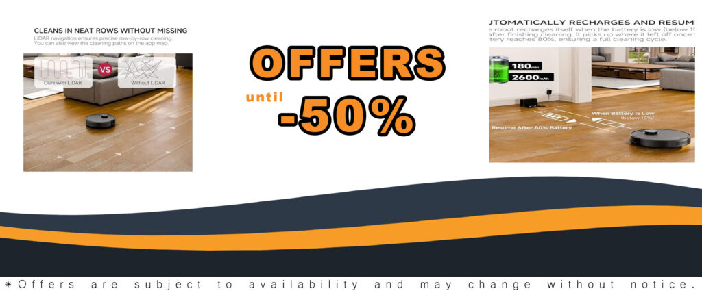 Robot Vacuum and Mop with 360° LiDAR Navigation, 4000Pa Strong Suction for Hard Floors and Carpets