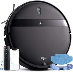 Robot Vacuum and Mop Combo with App and Alexa Control for Pet Hair and Carpet Cleaning