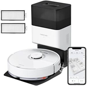 Roborock Q7 Max+ Robot Vacuum and Washable Filter Bundle on a clean floor