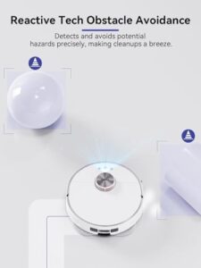 Lydsto W2 Edge Robot Vacuum and Mop Combo with auto mop raising, hot water washing, and 8000Pa suction for deep cleaning  