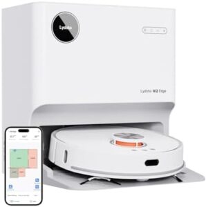Lydsto W2 Edge Robot Vacuum and Mop Combo with auto mop raising, hot water washing, and 8000Pa suction for deep cleaning  