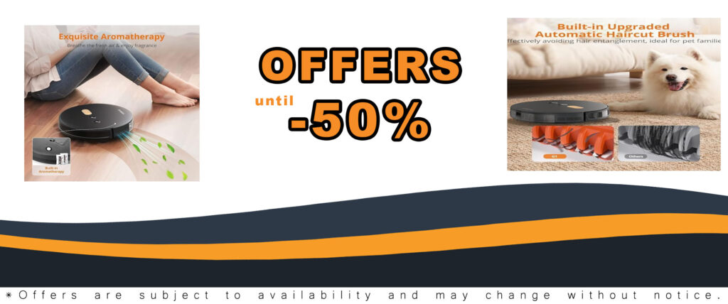 2-in-1 robot vacuum and mop combo, with air aromatherapy, cleaning carpets and hard floors