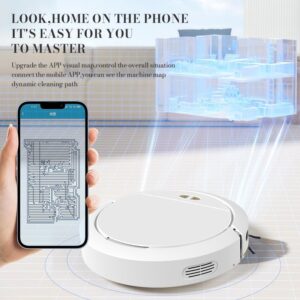 Robot Vacuum Cleaner with Automatic Self-Charging and Strong Suction