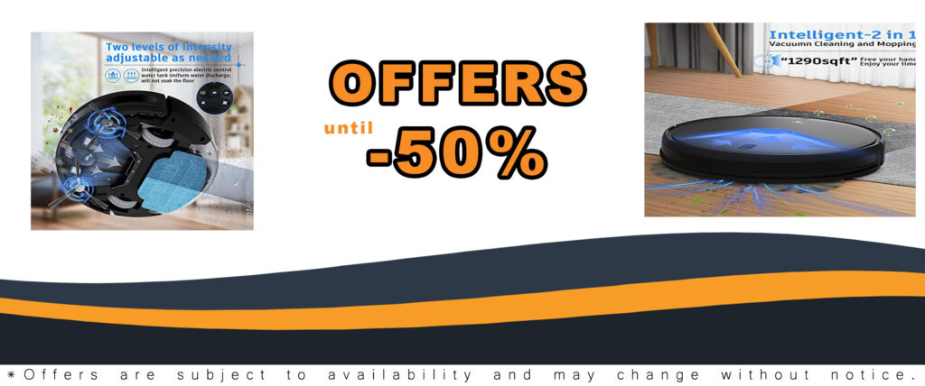 Robot Vacuum and Mop Combo, 2-in-1 Mopping and Vacuuming Function, Self-Charging, Slim Design