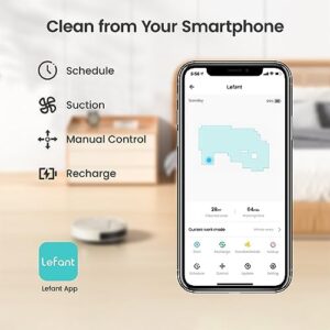 Lefant Robot Vacuum M210 Pro cleaning your home efficiently with its 120-minute runtime and Alexa control