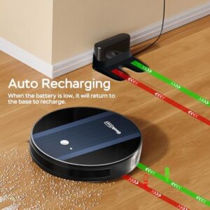 Geek Smart Robot Vacuum Cleaner G6, 1800 Pa suction, super-thin design, ideal for hard floors and carpets 