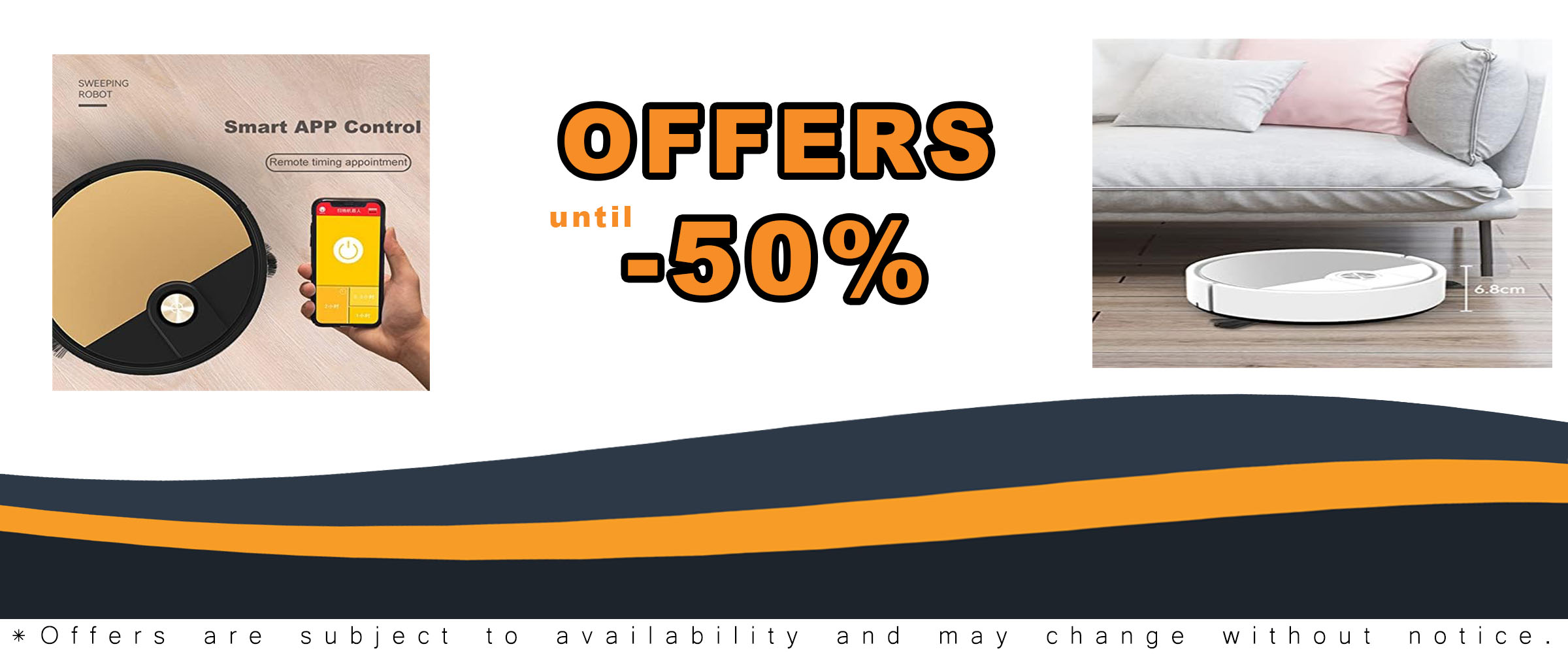 Robot Vacuum Cleaner Smart Household Appliance in Black and Gold, showcasing its sleek design and advanced features.