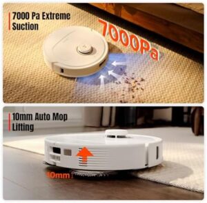 Roborock Qrevo MaxV Robot Vacuum and Mop with FlexiArm Design and Smart Obstacle Avoidance