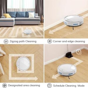 Robot Vacuum Cleaner with Gyro Navigation for Hard Floors and Low Pile Carpets, ideal for Pet Hair