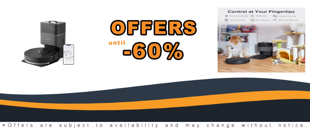 Roborock Q5 Pro+ Robot Vacuum and Mop with Mop Cloth Bundle, showcasing its self-emptying feature and dual cleaning capabilities