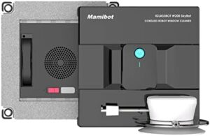 Mamibot W200 SkyBot Cordless Window Cleaner Robot with remote control and auto suction, cleaning windows effortlessly