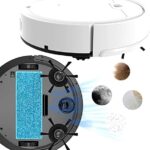 Smart Robot Vacuum Cleaner for efficient vacuuming and mopping in a sleek white design