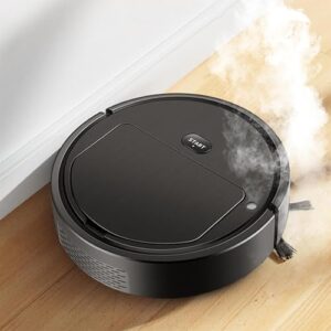 Robot vacuum cleaner with humidifier spray for hard floors, carpets, and pet hair  