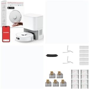 SwitchBot K10+ Pro Robot Vacuum and Accessory Kit on a clean floor